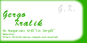 gergo kralik business card